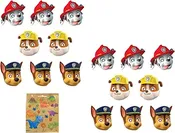 amscan Paw Patrol Birthday Party Supplies Bundle Pack includes Children's Party Paper Masks - 16 Count