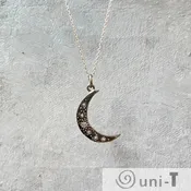 Adjustable Moon Sterling Silver Necklace