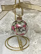 Ornament with Rose Bead in Center