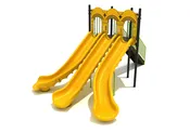 6 Foot Freestanding Triple Sectional Split Slide