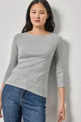 3/4 Sleeve Boatneck