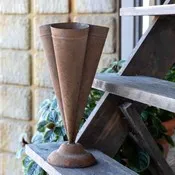 DRIED FLOWER TRIPLE CONE VASE