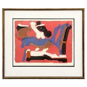"Cheveaux Et Cavalier vi," Lithograph by Marino Marini — Bradbury Art & Antiques