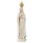 Our Lady of Fatima Antique Figure 18.25"H