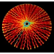 Candy Apple Red Target Rainbow Voltage Dichro on Black