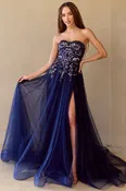 Amelia Couture 4031 Tulle Sweetheart Neck Strapless Gown