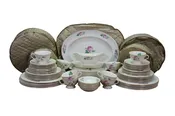 58pc Pickard Ravenswood Maria 237 Rose Swag Dinnerware China Set