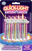 BEST PARTY EVER! Quick Light Birthday Candles - Lighting One Candle Lights Them All - Amazing Chain Reaction Candles - Multi-Color - 2-Pack (24 Candles)