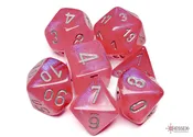 Chessex: Borealis Polyhedral Pink/silver 7-Die Set (CHX27584)