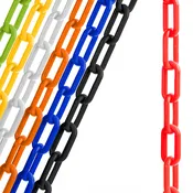 US Weight 2-Inch x 100-Foot Outdoor Plastic Safety Chain UV Resistant Crowd Control Barrier