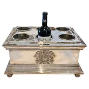 Early 19th Century Sheffield Silver Armorial Wine Cooler