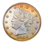 1896 Liberty Head or V-Nickel CACG PR67+ CAC