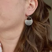 Athena Bandit- Hydrangea Crescent Earring-Sterling silver-Medium