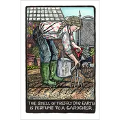 Gardener's Spring woodblock print by Mary Azarian — Artisans Hand Craft Gallery