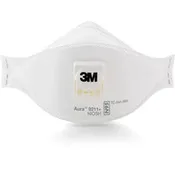 3M Aura Particulate Respirator Particulate, Dust, Fog Protection - White - Comfortable, Adjustable Nose Clip, Disposable, Lightweight, Exhalation Valve, Collapse Resistant - 10 / Box