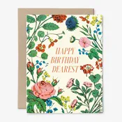 Happy Birthday Dearest - Floral Birthday Card