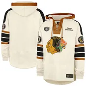 Chicago Blackhawks Old Time Hockey Vintage Cream Blue Line Heritage Lacer