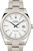Pre-Owned White Dial Rolex Datejust 41 Ref 126300