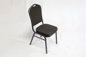 Black chair, cushioned