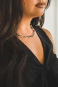 18K White Gold Plated 18" Rope Link Chain