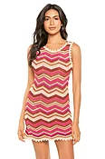 Alba Chevron Crochet Mini Cover Dress