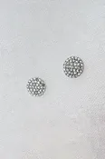 14K WHITE GOLD DIAMOND DISC EARRINGS