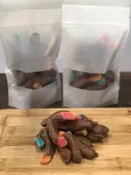 Chocolate Dipped Sour Gummi Candy Worms