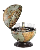 Fine Vintage Desk Globe Bar Nettuno | 16″ Laguna