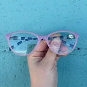 Heather Orchid Stripe Readers - Mary Square