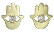 0.05ct tw Hamsa Diamond Stud Earrings