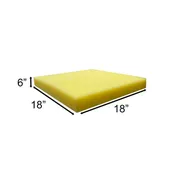 18" x 18" Dry Fast Reticulated Outdoor Foam Square
