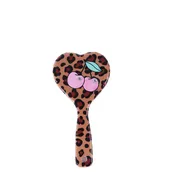 Cherry Leopard Printed Heart Shaped Hairbrush