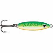 VMC Rattle Spoon, 1/8 oz, Glow Green Fire UV, Fishing Lure