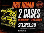 10MAN: Membership (entry covered) plus TWO cases of paint