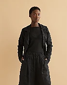 Two Penny jacket in black crinkle