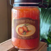 Large Ginger Peach Scented Candle