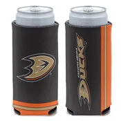 Anaheim Ducks 12 oz Black Slim Can Cooler Holder