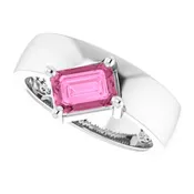 Asymmetrical Solitaire Ring