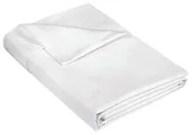 400 Thread Count 100% American Grown Cotton Flat Sheet - Cooling Sheets - Sheets - Luxury Sateen Weave - Flat Sheet Sold Separately - Soft White Flat Sheet Only ( Signature White)