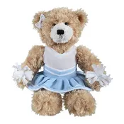 Beige Bear in Custom Cheerleader Outfit