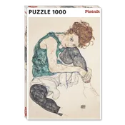 1000pc, Schiele, Sitting Woman