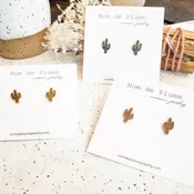 Saguaro Studs- Gold, Silver, or Rose Gold