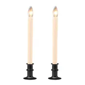 Adjustable Window Candle with Timer, Set of 2