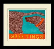 Greetings - Original Woodcut