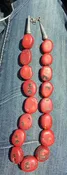 Coral Sterling Silver Necklace vintage choker