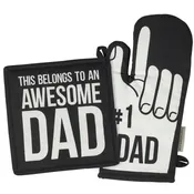 #1 Dad Oven Mitt Set