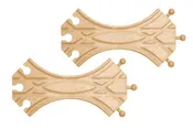 3-Way Crossing Wooden Train Track - 2 Pieces