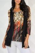 Animal Print Hooded Vest