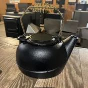 #25-BLK-P HY-C 2.5qt cast iron kettle steamer wood/coal/pellet stove