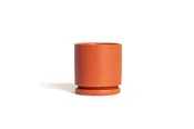 10.5" Gemstone Cylinder Pots with Water Saucers